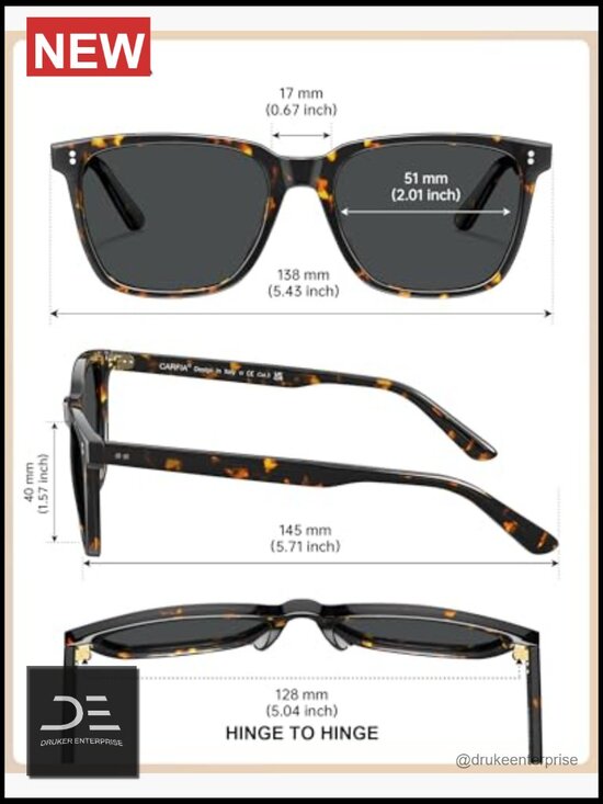 Polarized Sunglasses for Women Acetate UV400 Anti Glare Square Retro main image 7